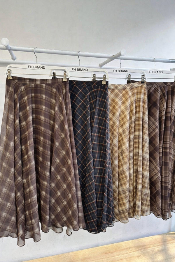 Notting Hill Plaid Suknja LIGHT BROWN