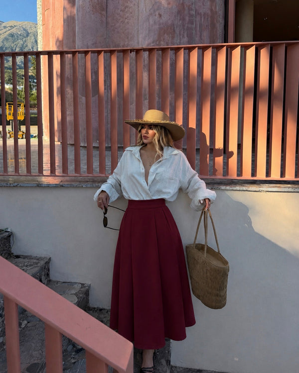 KARLA PREMIUM SKIRT BURGUNDY