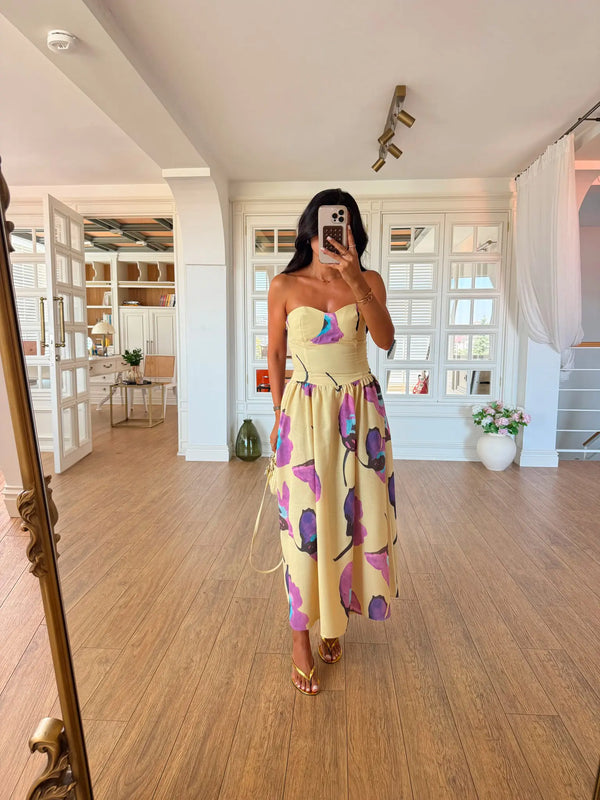 Lana Strapless Midi Haljina