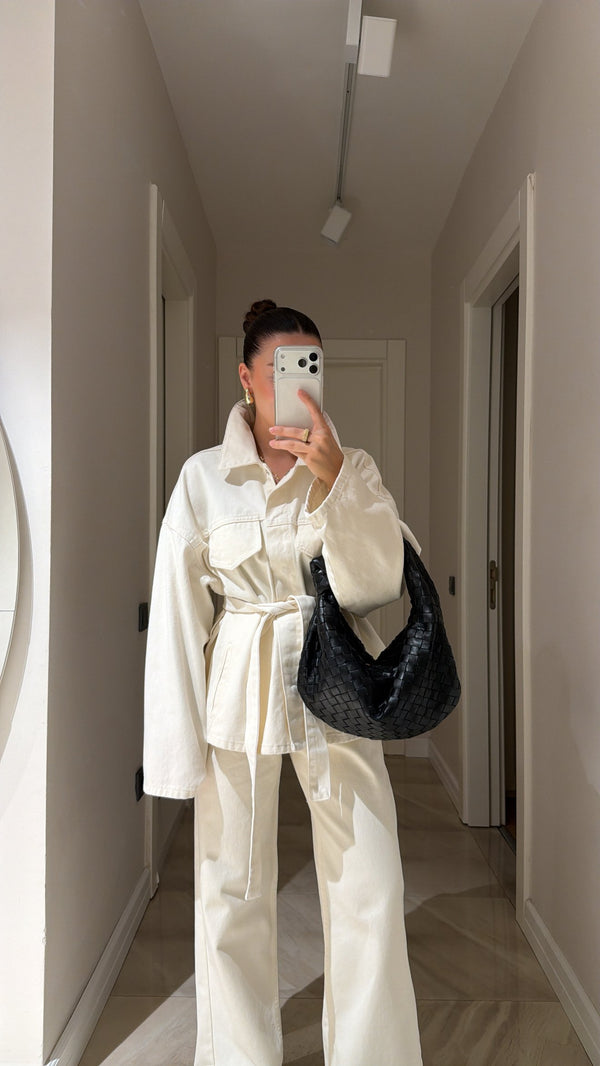 PREMIUM TEKSAS KOMPLET EKRU BOJA