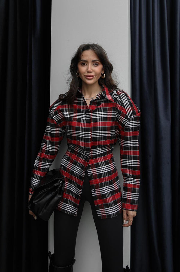 Shape Me strukirana košulja sa naramenicama