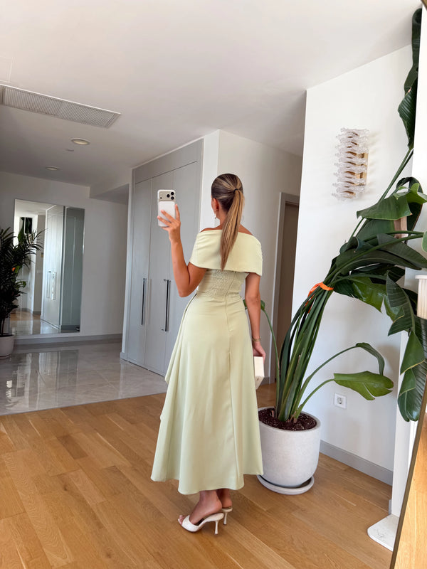 Celeste Off-Shoulder Midi Dress