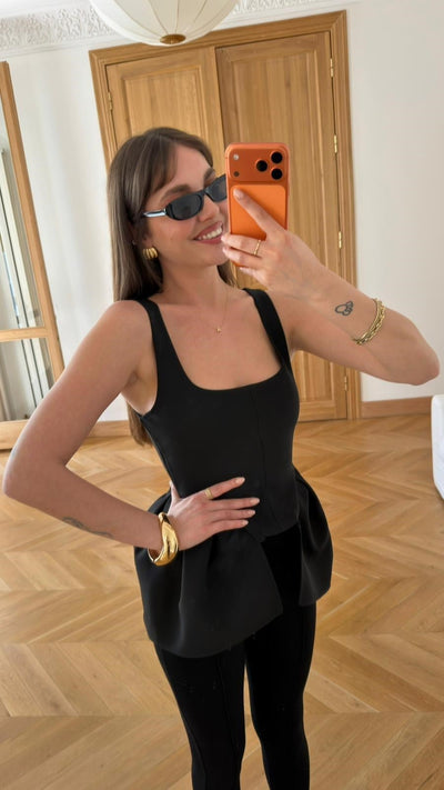 Peplum Sculpt Corset Top with Wide Straps - više boja