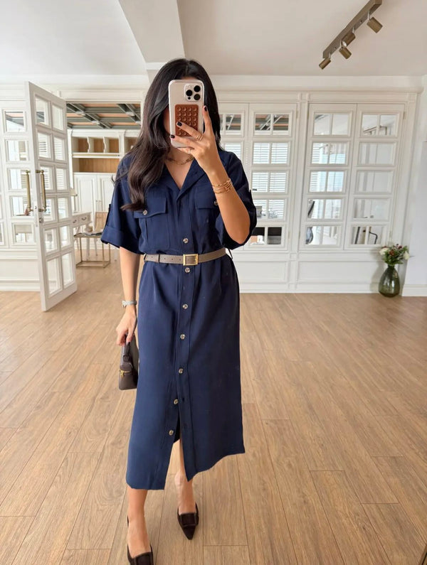 HARPER HALJINA MIDI - NAVY BLUE