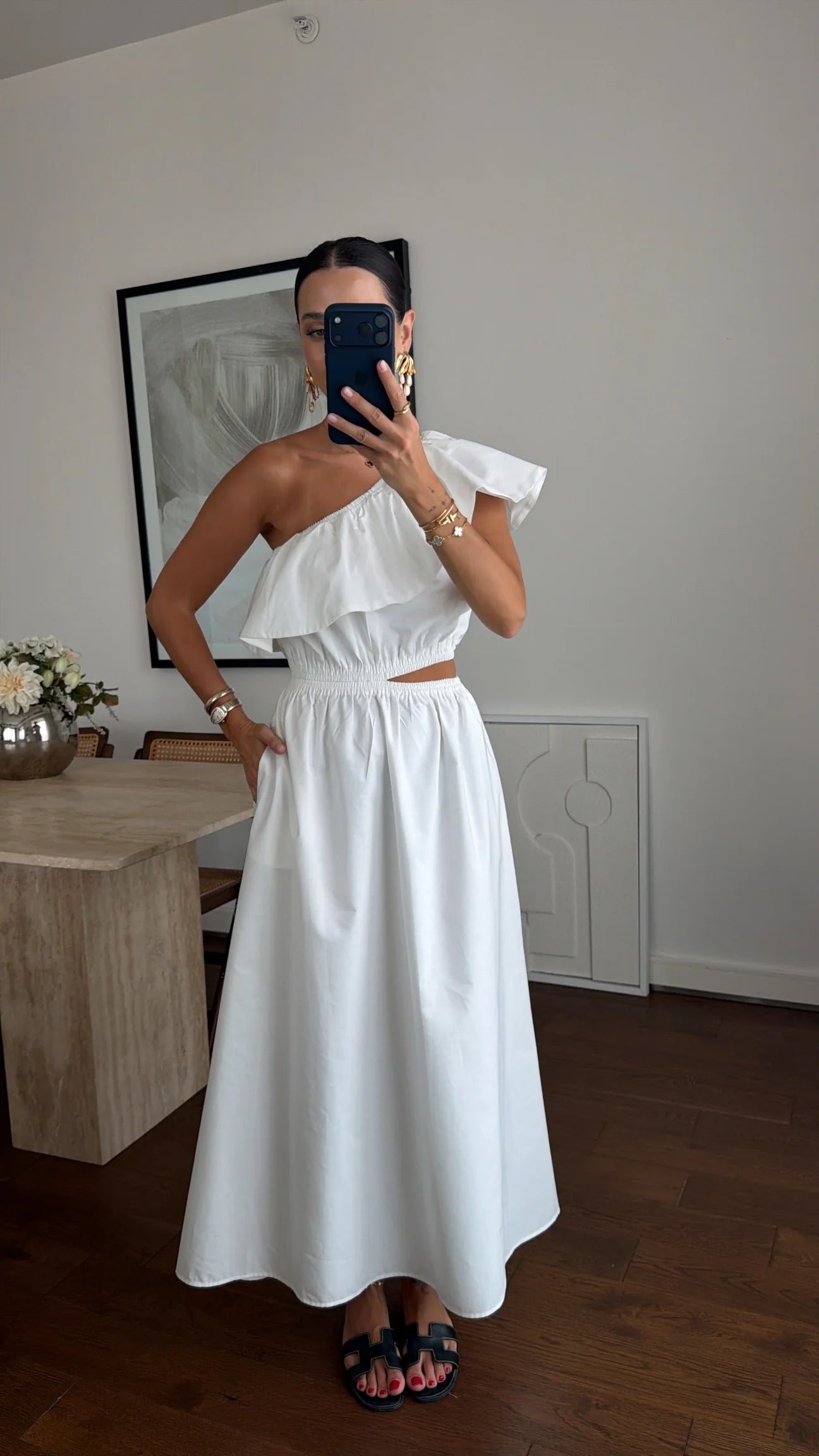 White Riviera Dress - bela boja