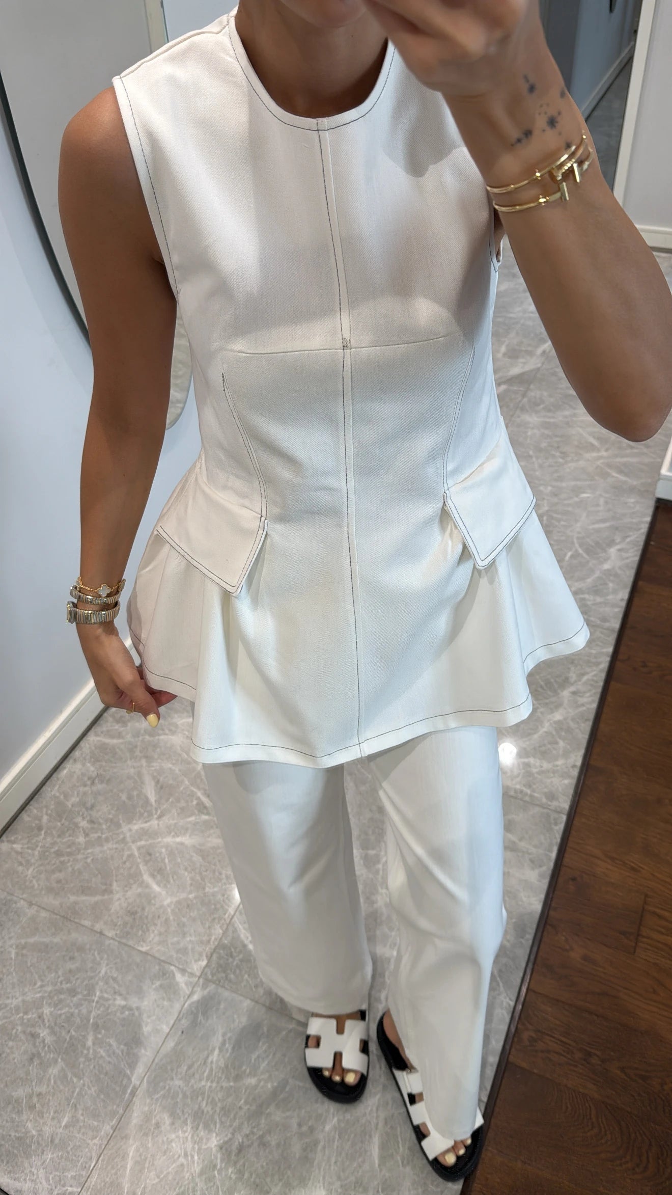 ECRU PREMIUM DENIM SET