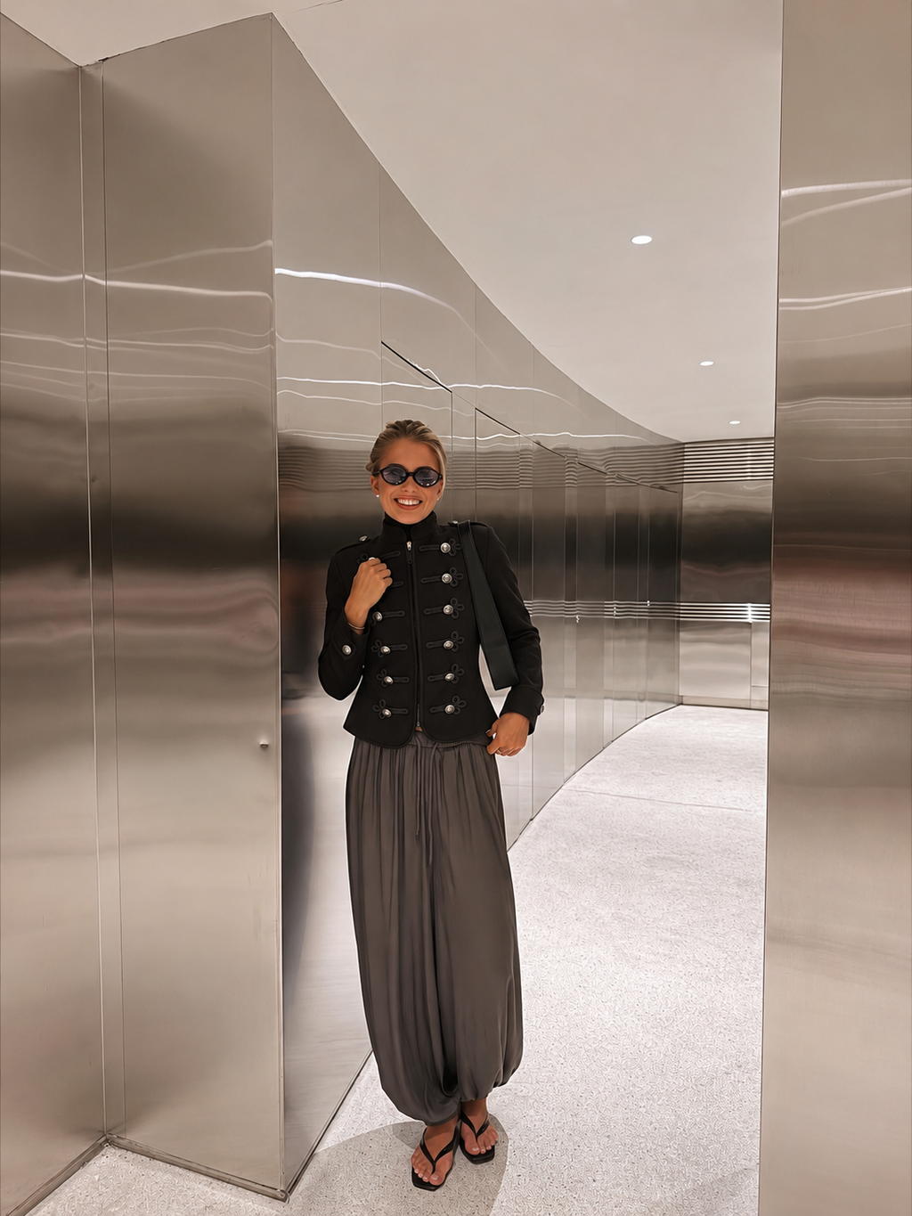 Black Military Officer Jacket