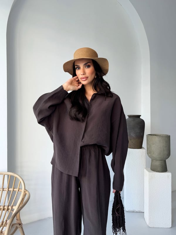 Tencel Utility Set / Košulja & Pantalone sa Prošivima - više boja
