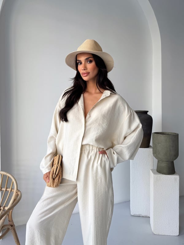 Tencel Utility Set / Košulja & Pantalone sa Prošivima - više boja