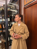 MAXI WOOL BELTED COAT – CAMEL
