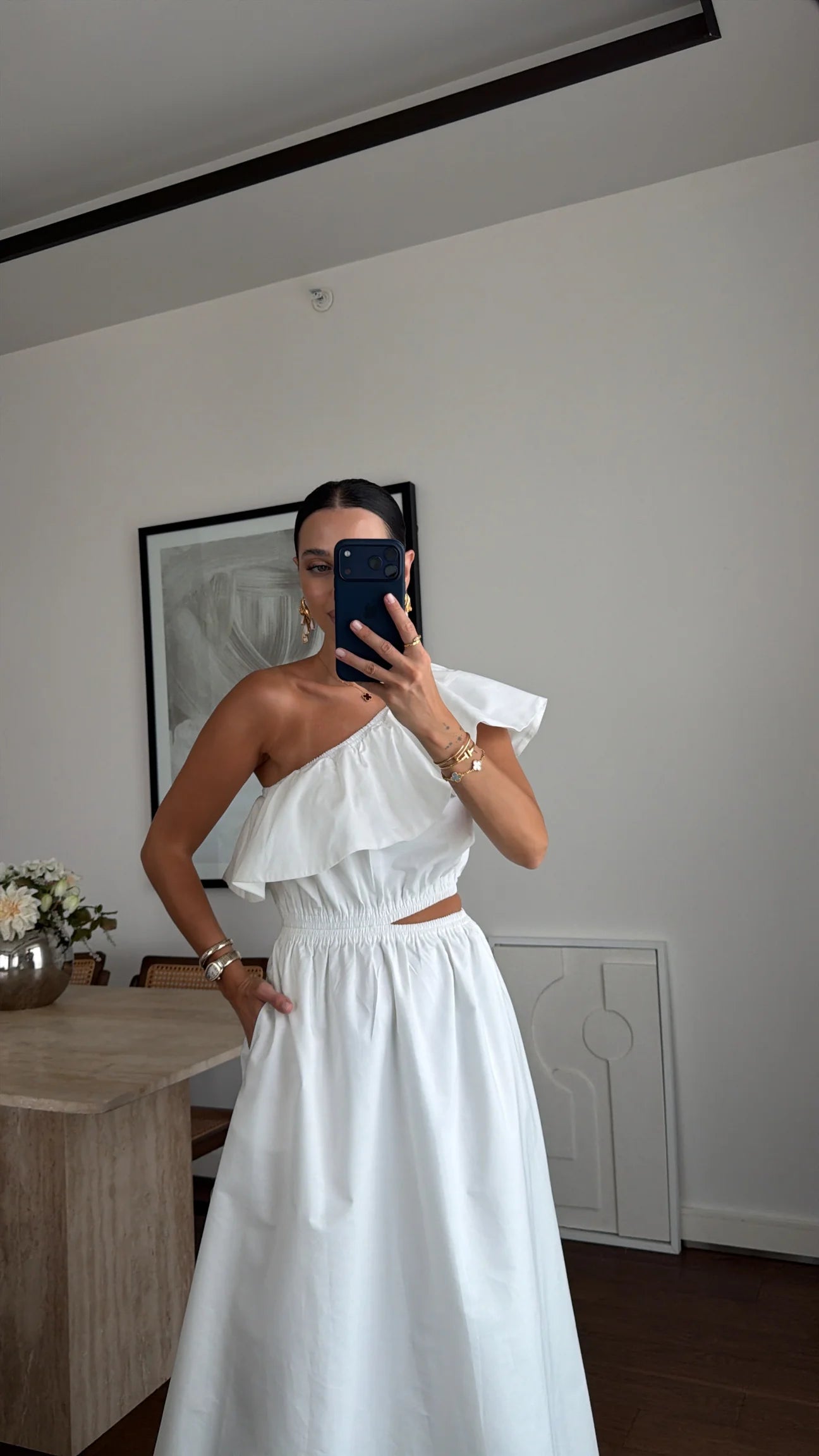 White Riviera Dress - bela boja