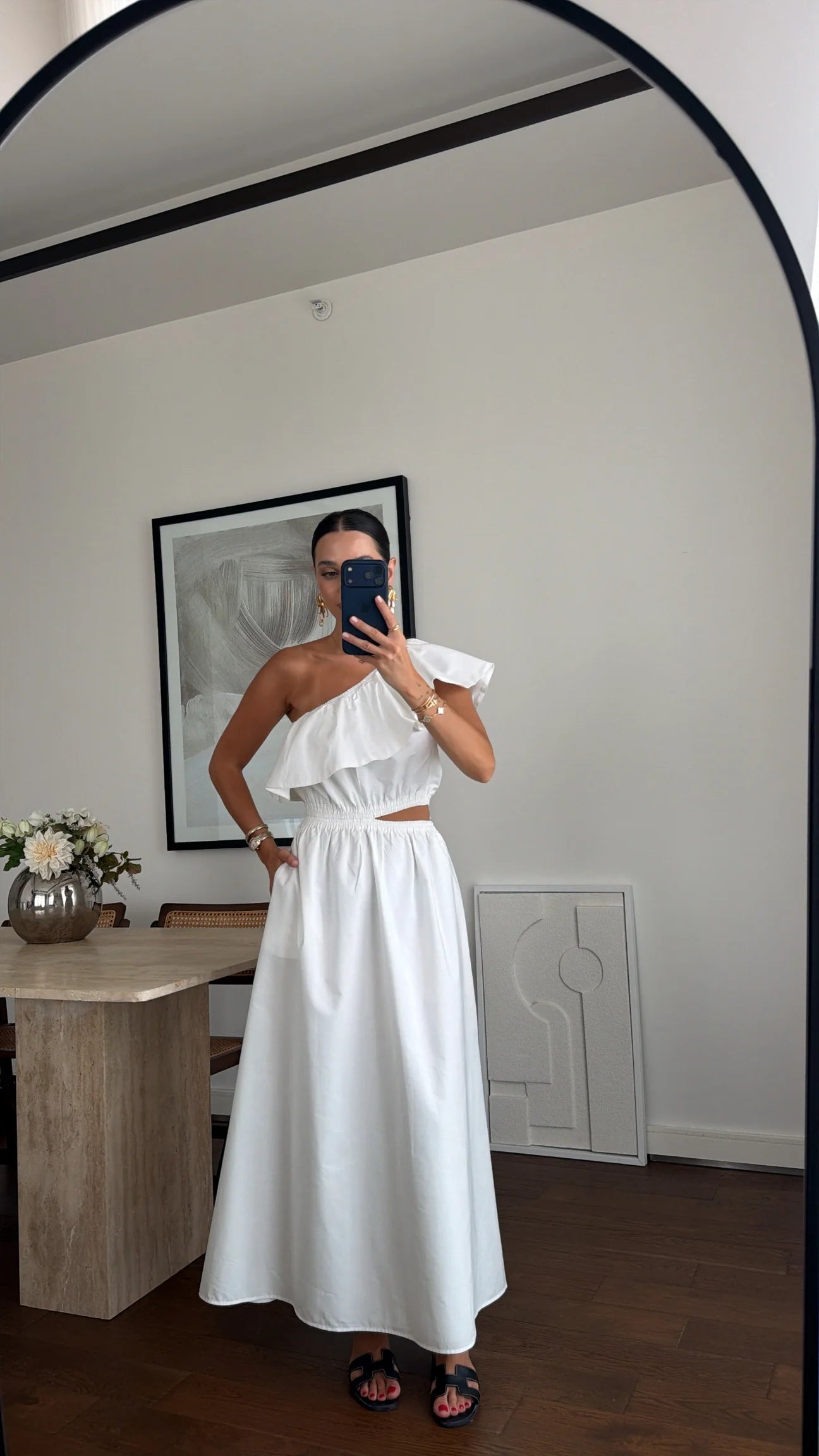 White Riviera Dress - bela boja