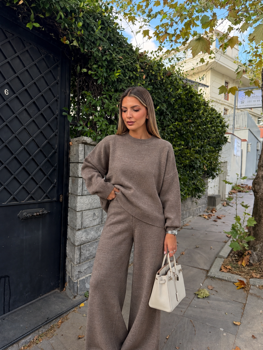 SOFT COTTON KNIT SET – MOCHA