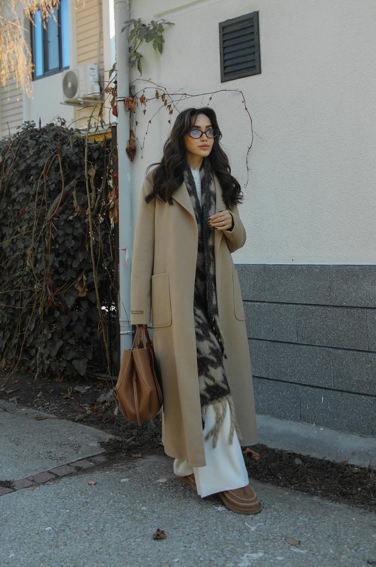 Luxe 100% Wool Coat Camel