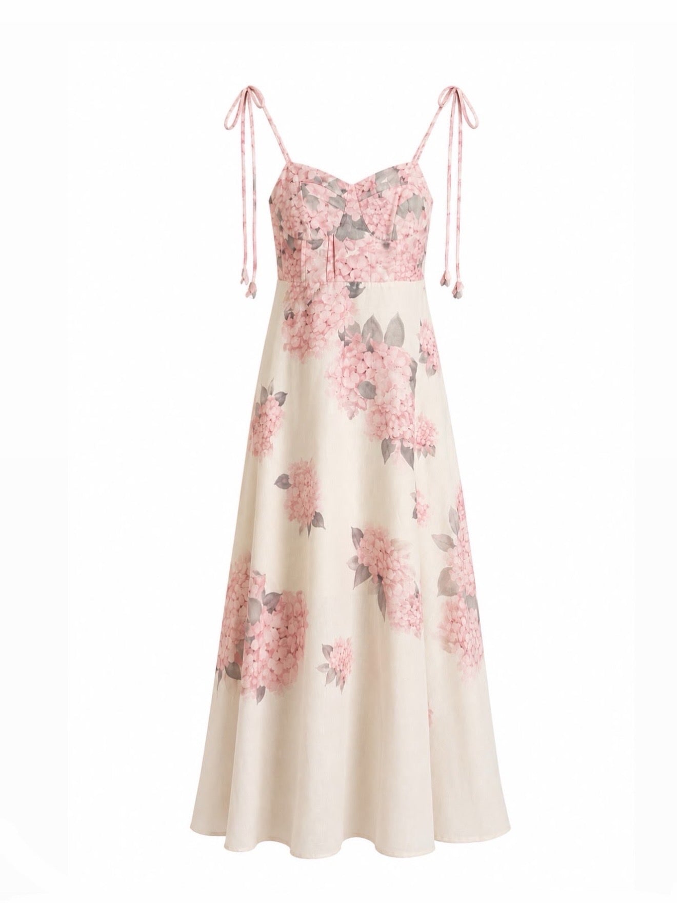 Floral Bustier Dress - Rose Ecru Edition