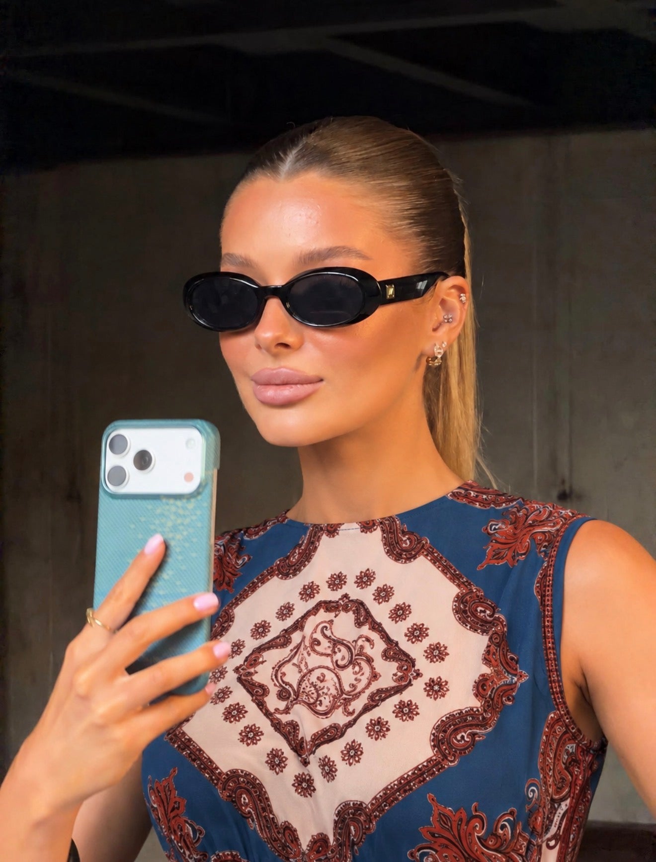 Premium Riviera Paisley Midi Haljina