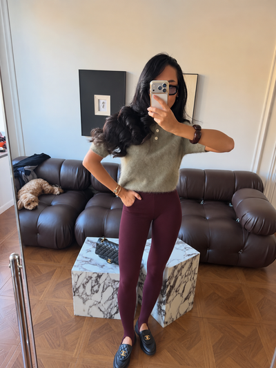 Stirrup Leggings od modala - bordo boja