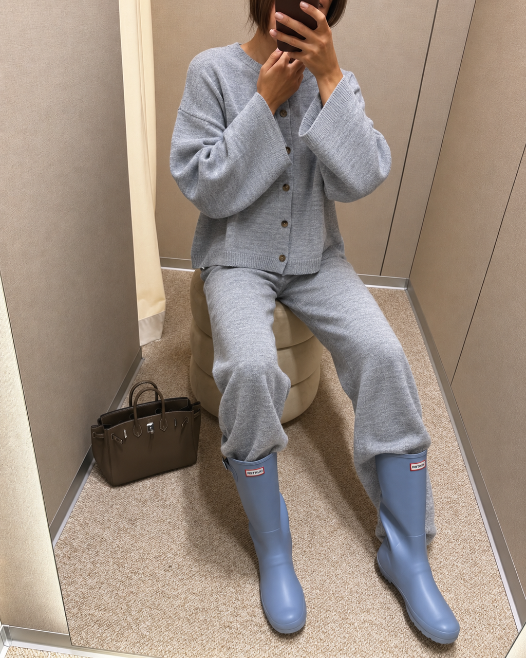 SOFT KNIT BUTTON SET – GREY