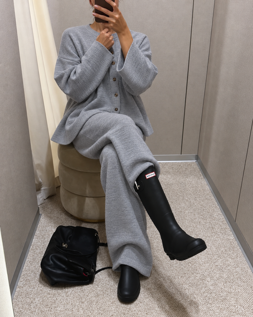 SOFT KNIT BUTTON SET – GREY