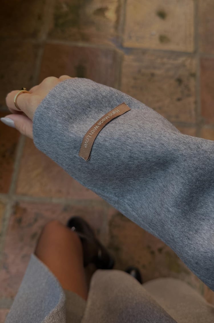 Luxe 100% Wool Coat Grey