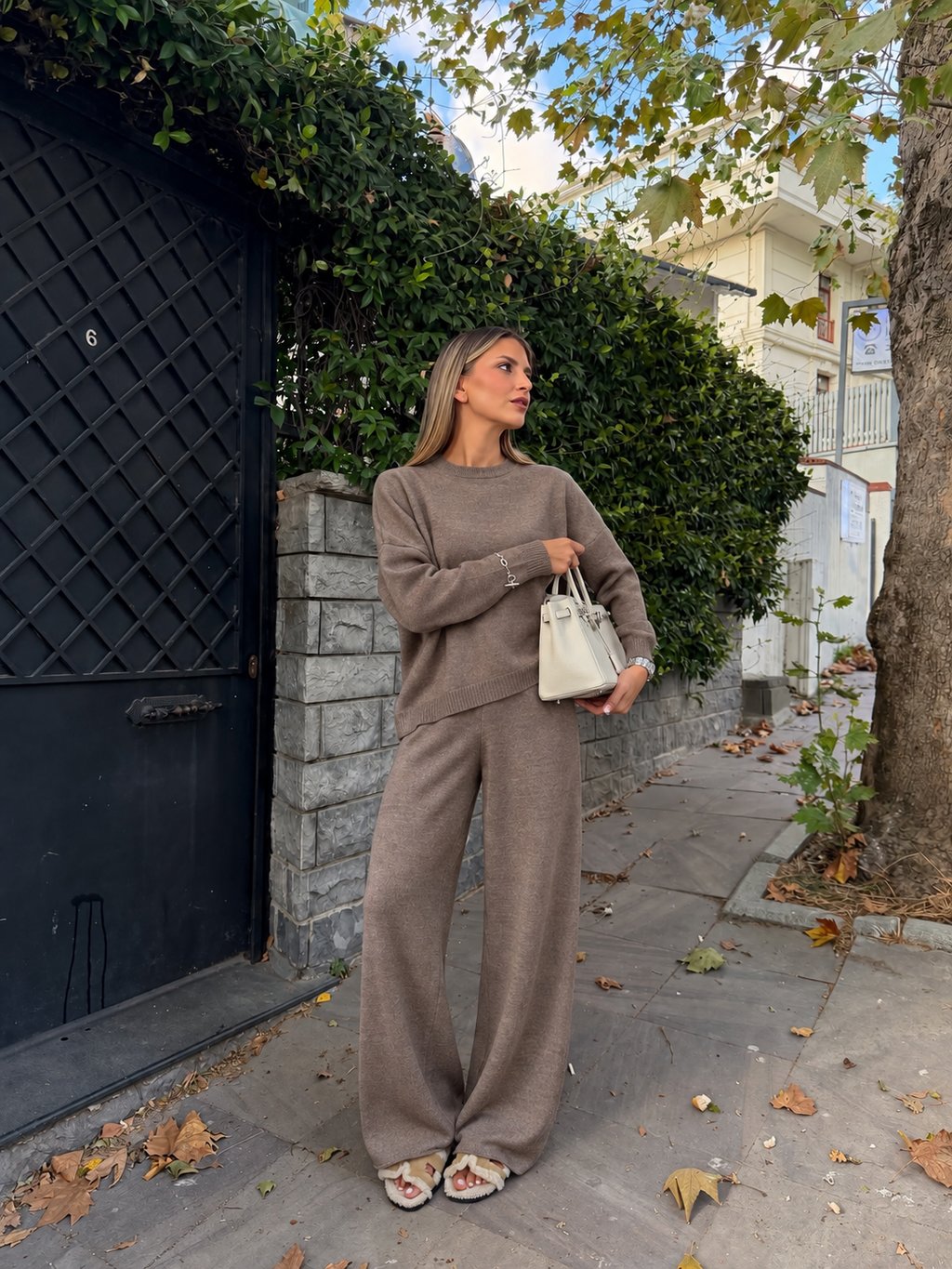 SOFT COTTON KNIT SET – MOCHA