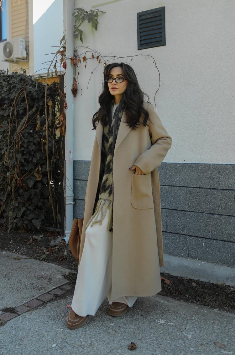 Luxe 100% Wool Coat Camel