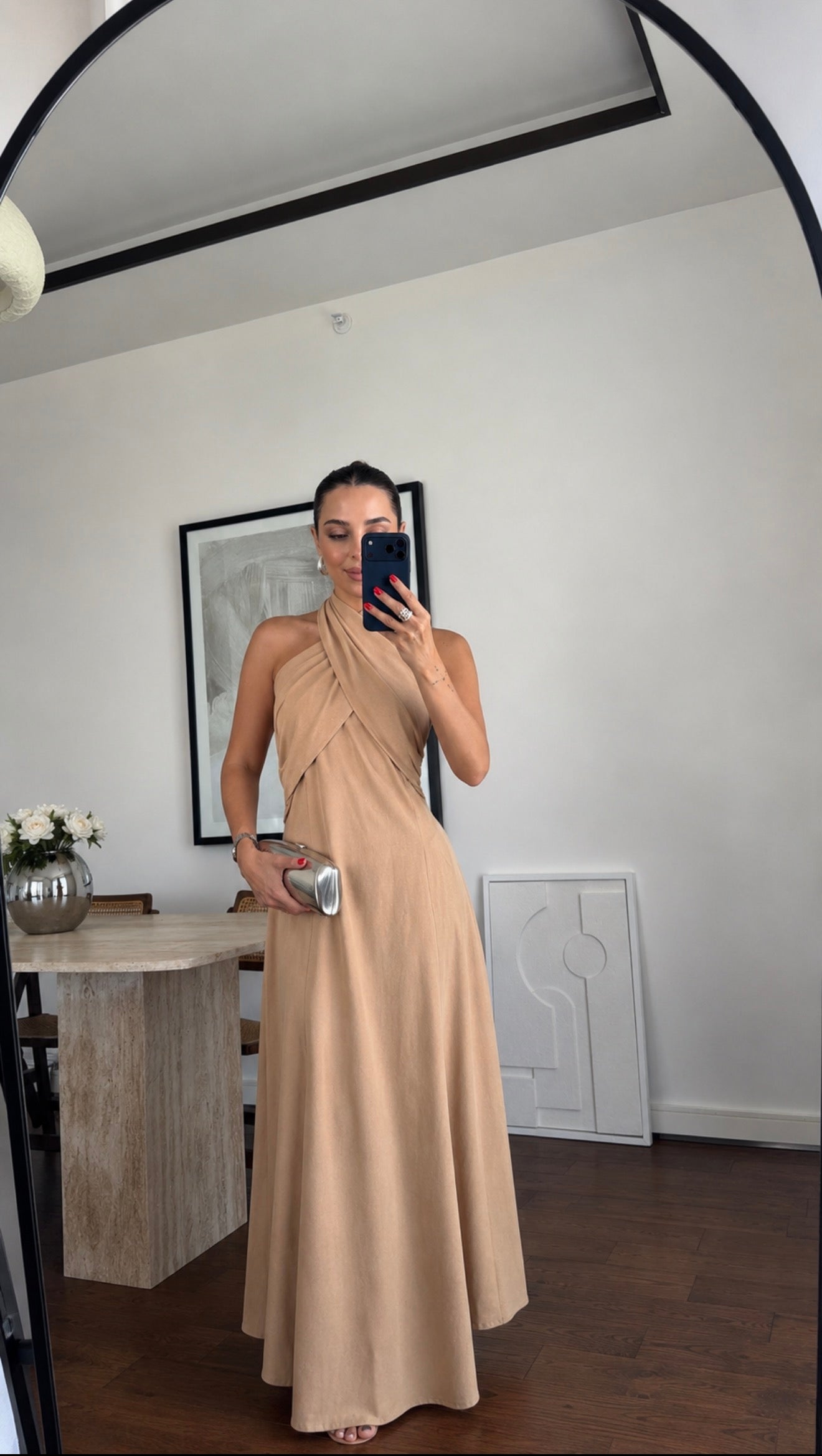 Erica Midi Haljina od prirodnog materijala