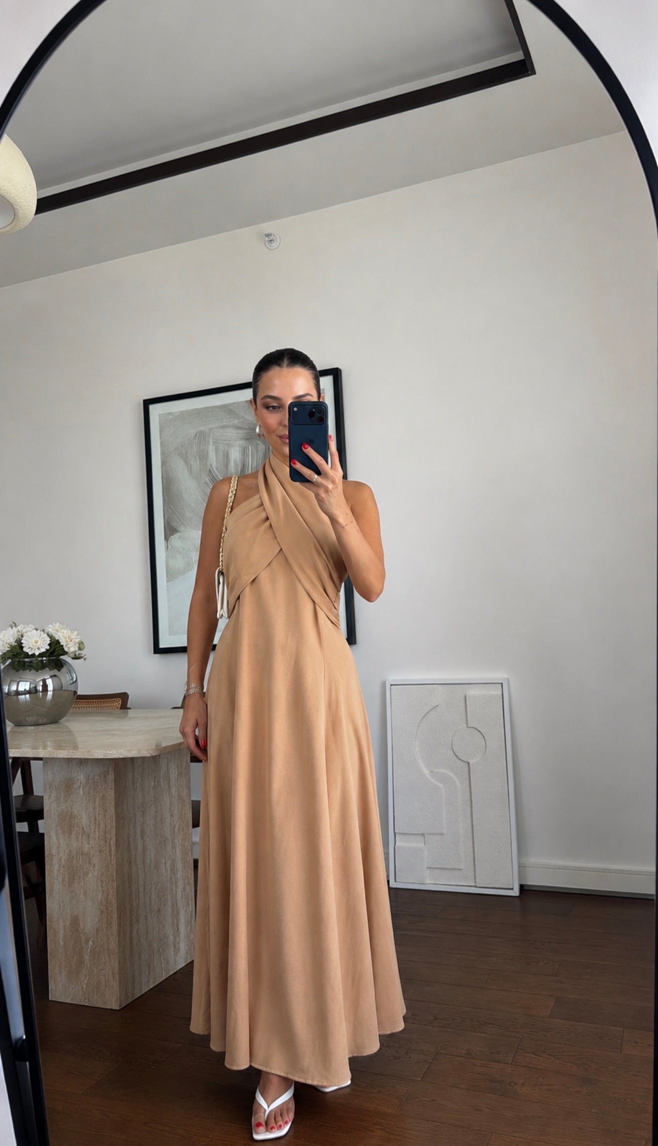 Erica Midi Haljina od prirodnog materijala