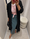Black Long Knit Cardigan