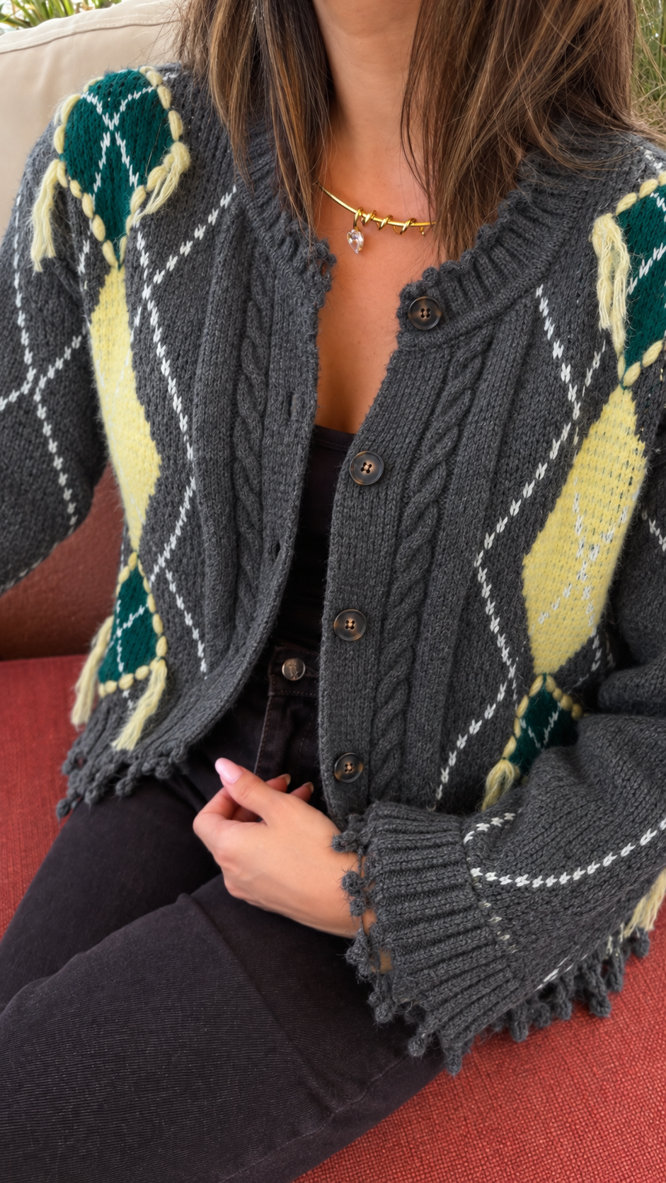 Oxford Grey Argyle Knit