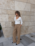 Dory Palazzo Pantalone sa Visokim Strukom – CARAMEL – fotografija 1