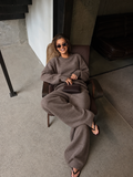SOFT COTTON KNIT SET – MOCHA