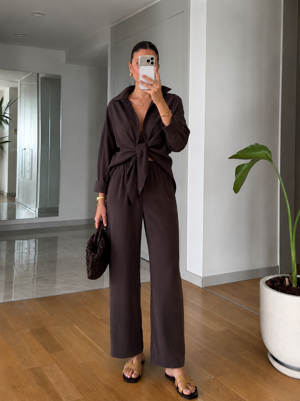 Tencel Utility Set / Košulja & Pantalone sa Prošivima