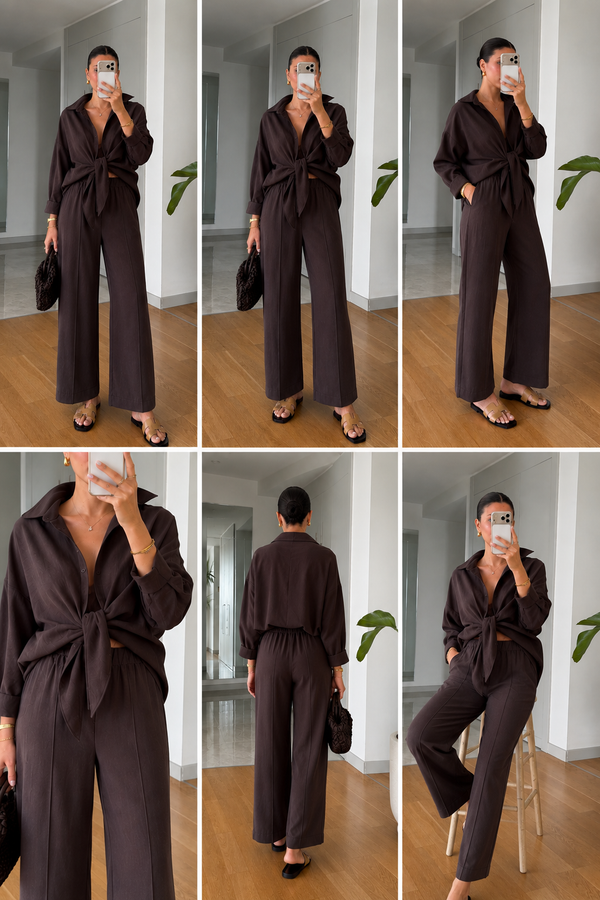Tencel Utility Set / Košulja & Pantalone sa Prošivima