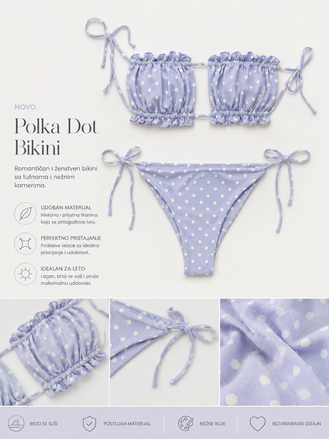 Purple Polka Dot Bikini