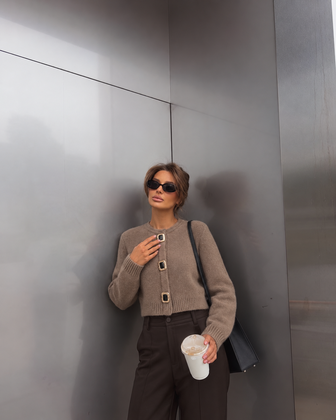 MINK & ONYX CARDIGAN – TAUPE