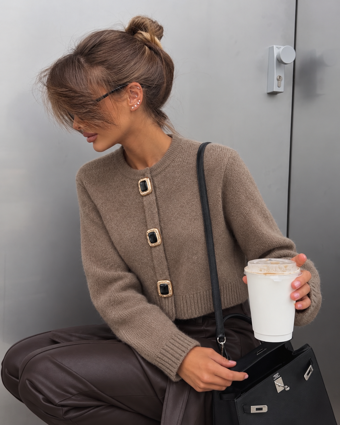 MINK & ONYX CARDIGAN – TAUPE