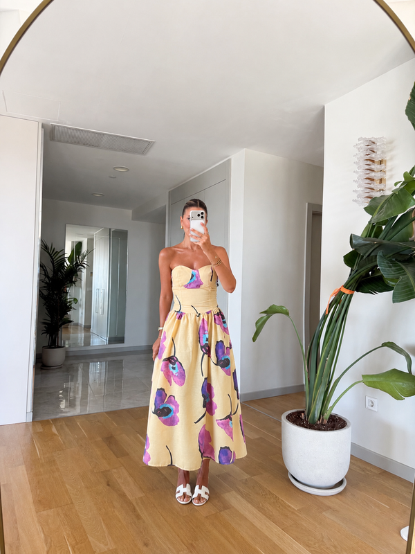 Lana Strapless Midi Haljina