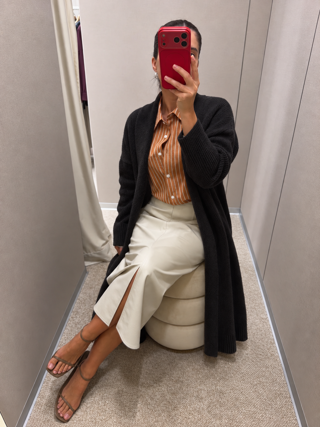 Black Long Knit Cardigan
