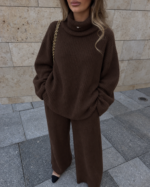 RIBBED KNIT LOUNGE SET