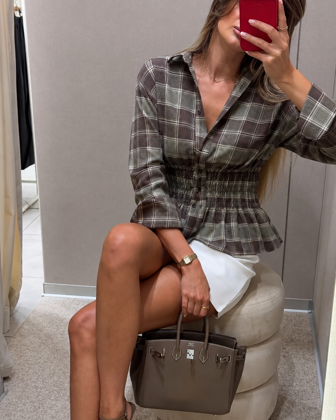 Sage & Brown Check Shirt