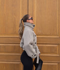 BEIGE VUNENI KAPUT/JAKNA