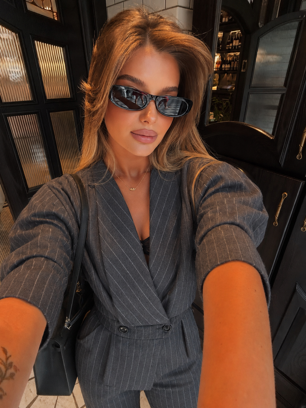Grey Pinstripe Sculpted Suit