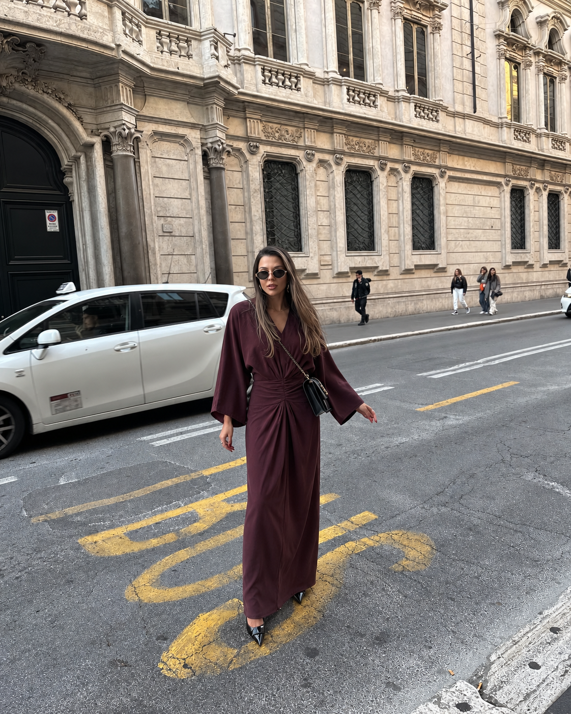LOTUS DRAPED MAXI DRESS – PLUM