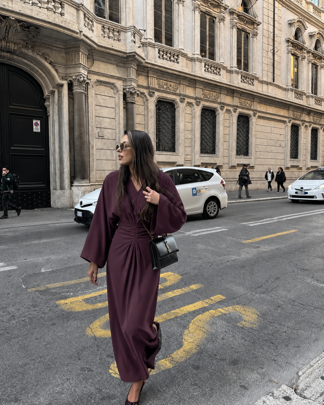 LOTUS DRAPED MAXI DRESS – PLUM