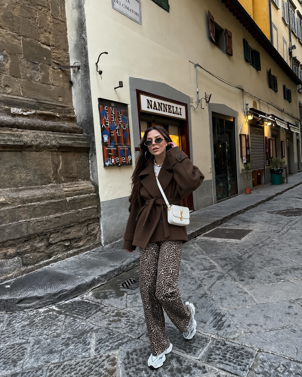 MODAL WINTER SCULPTED BELTED COAT – CHOCOLATE BROWN