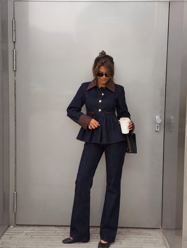 Indigo Contrast Denim Set