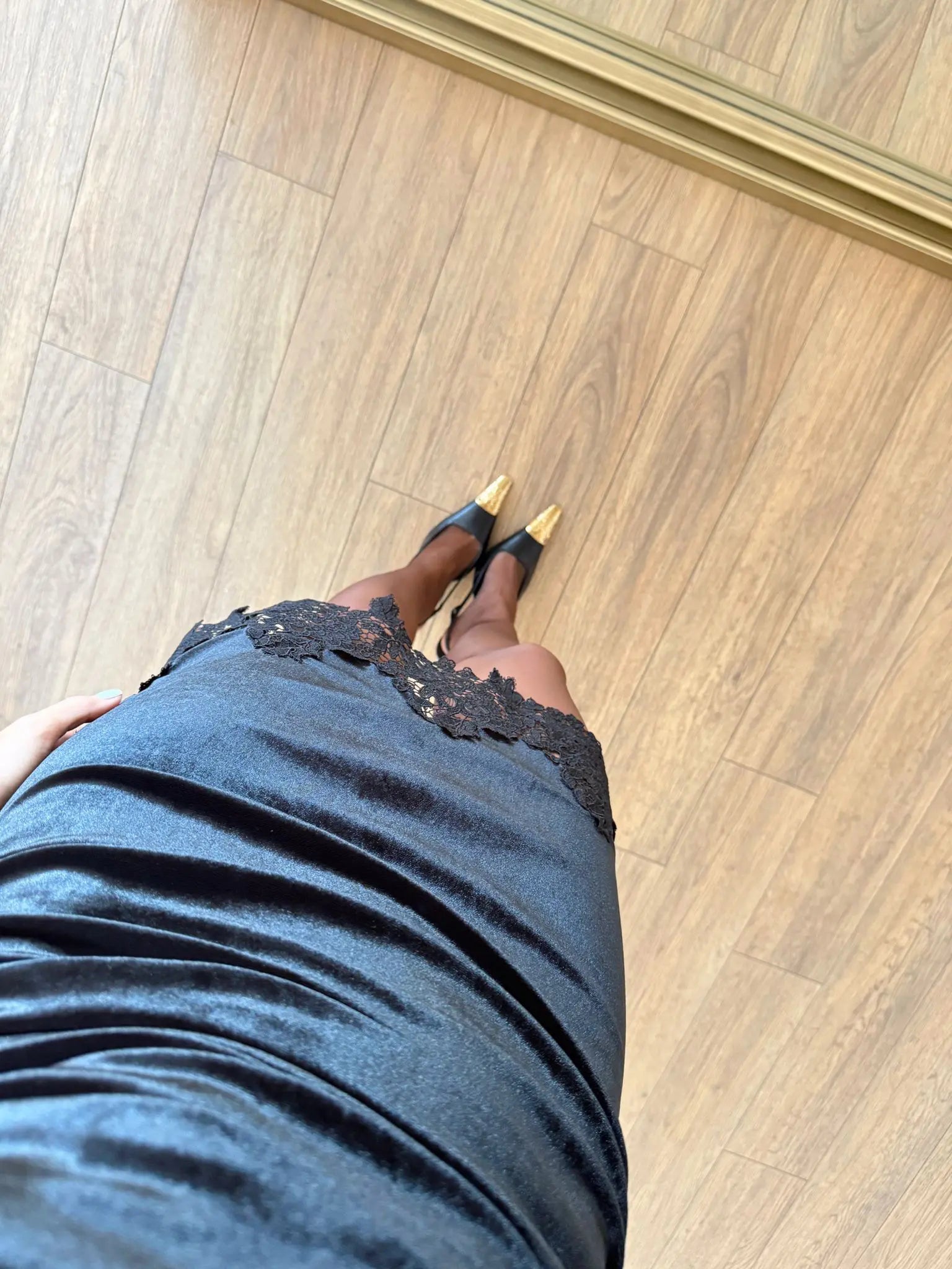 Velvet Noir Lace Dress