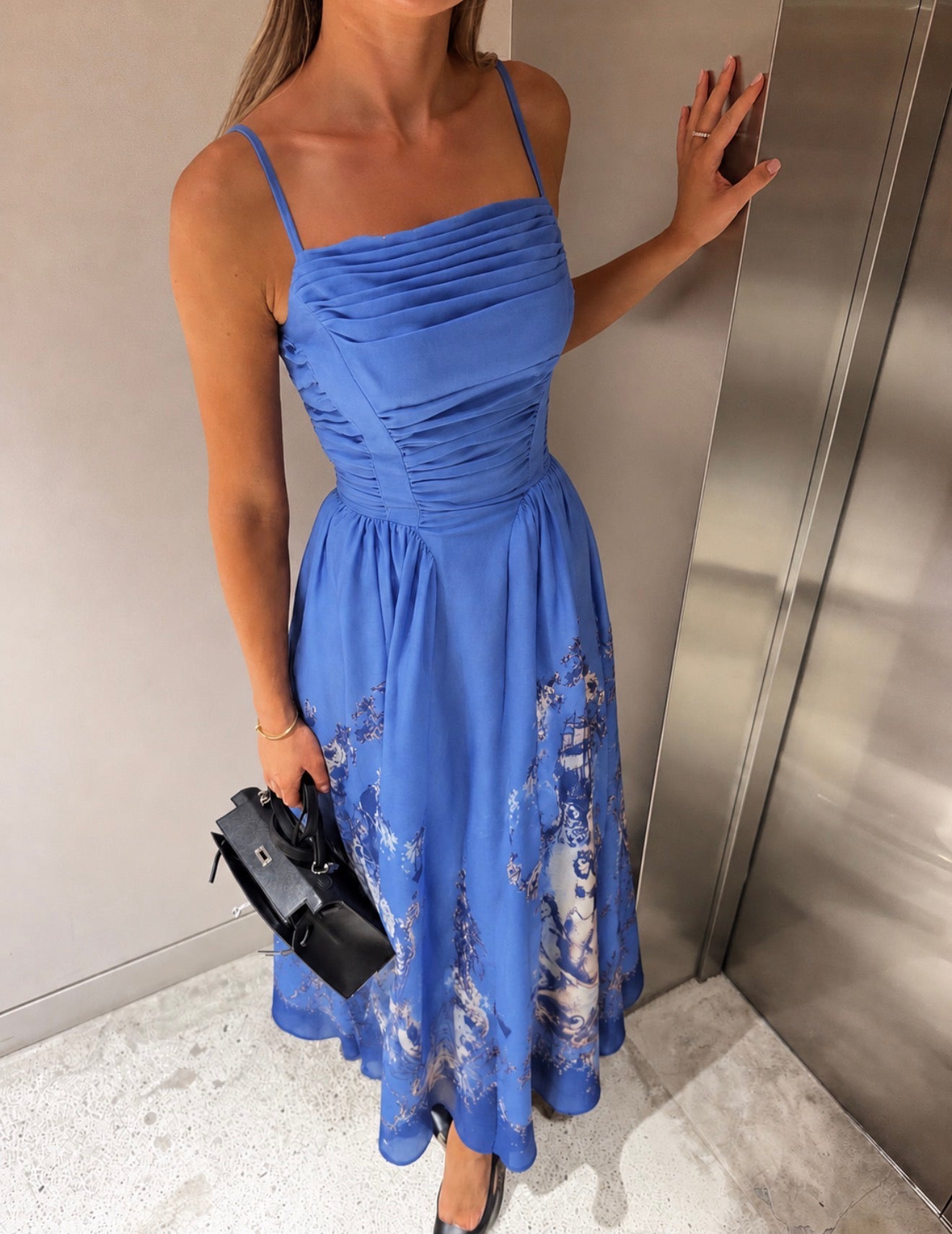 Premium Azure Muse Midi Haljina