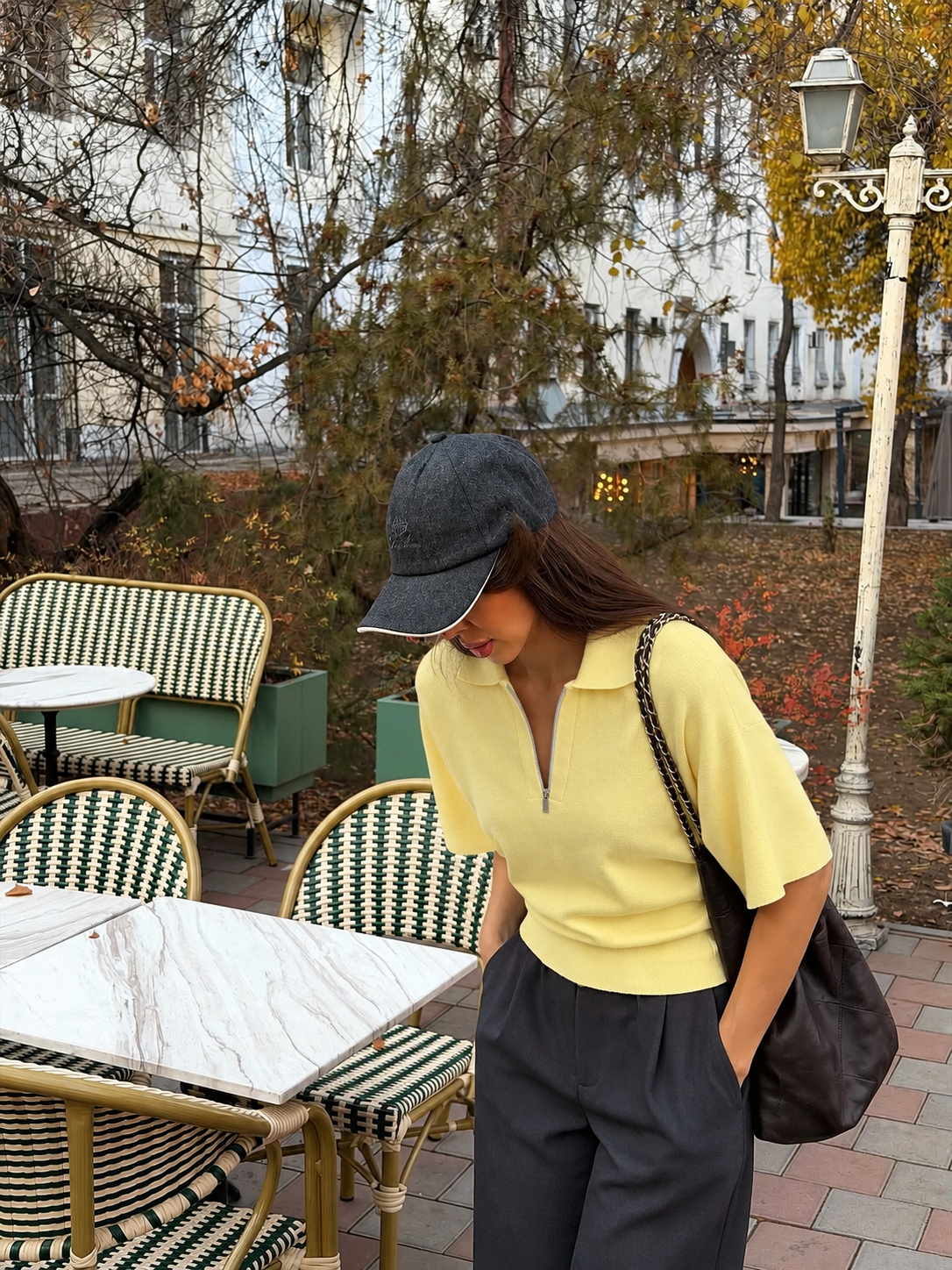 ASHFORD HALF-ZIP KNIT – YELLOW